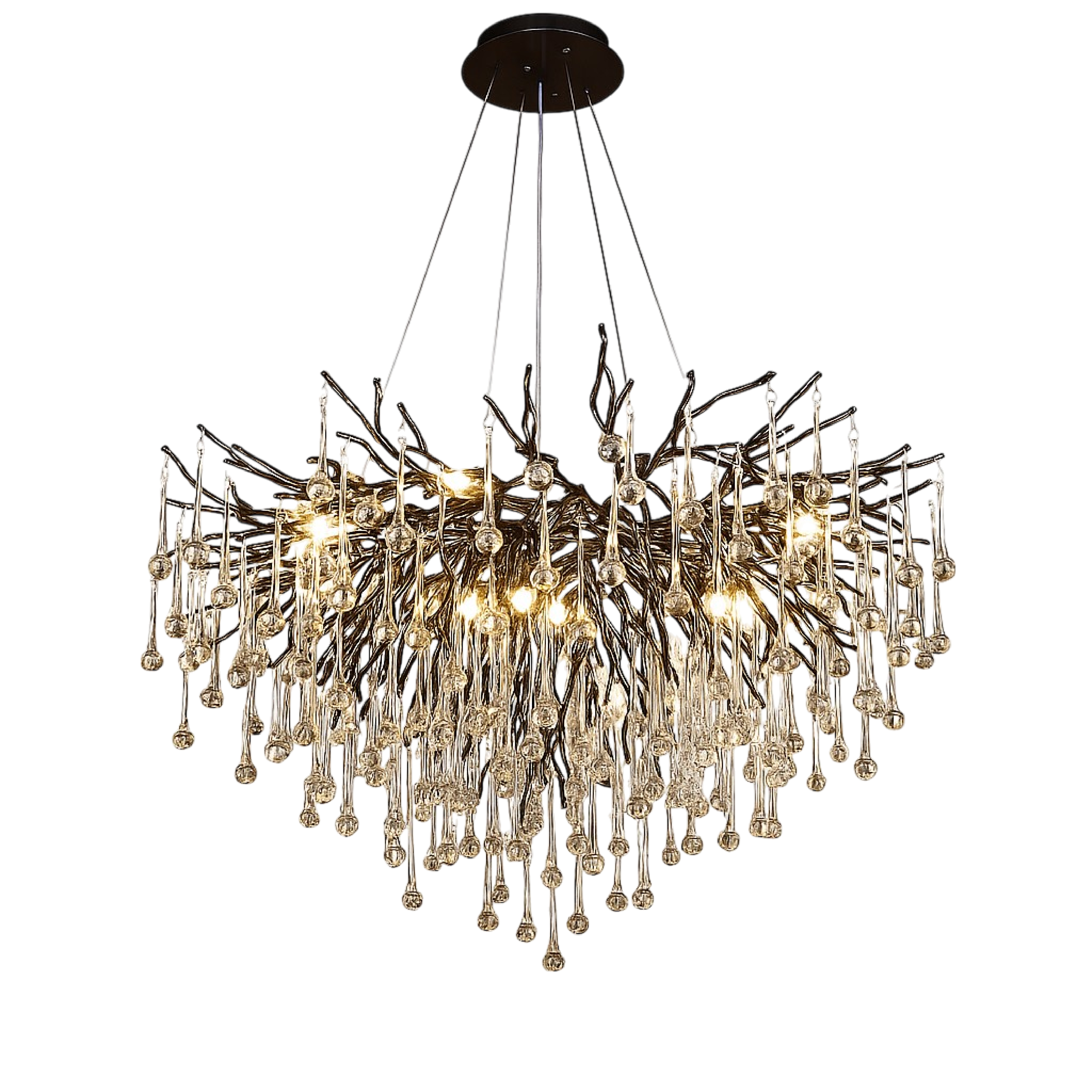 Raindrop Black Chandelier