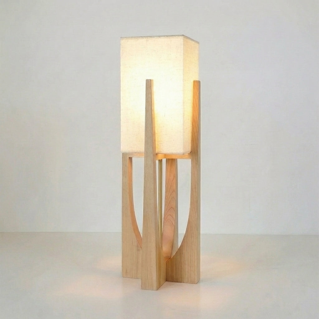 Lámpara de pie Wabi Sabi de estilo japonés