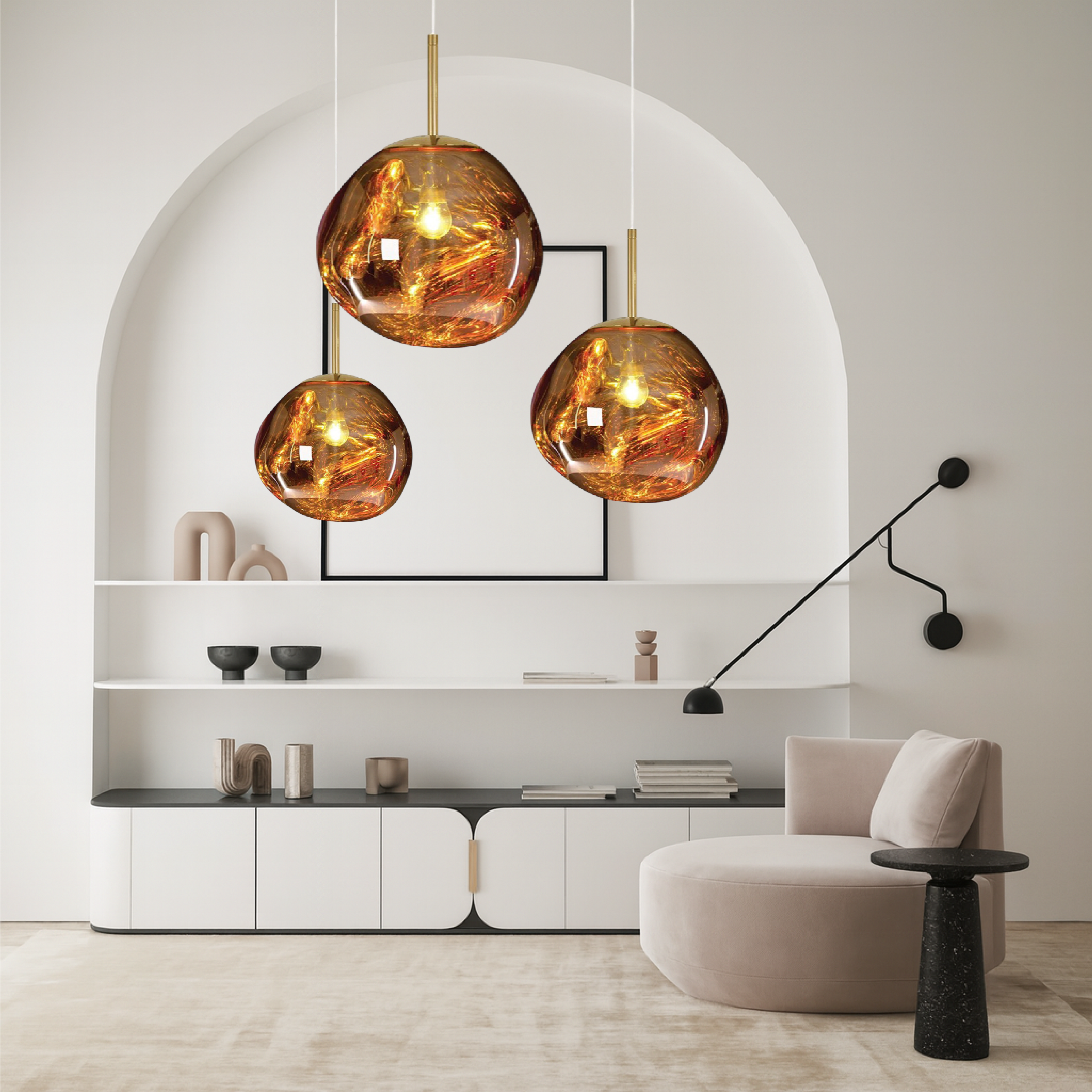 Melt Glass Pendant Light