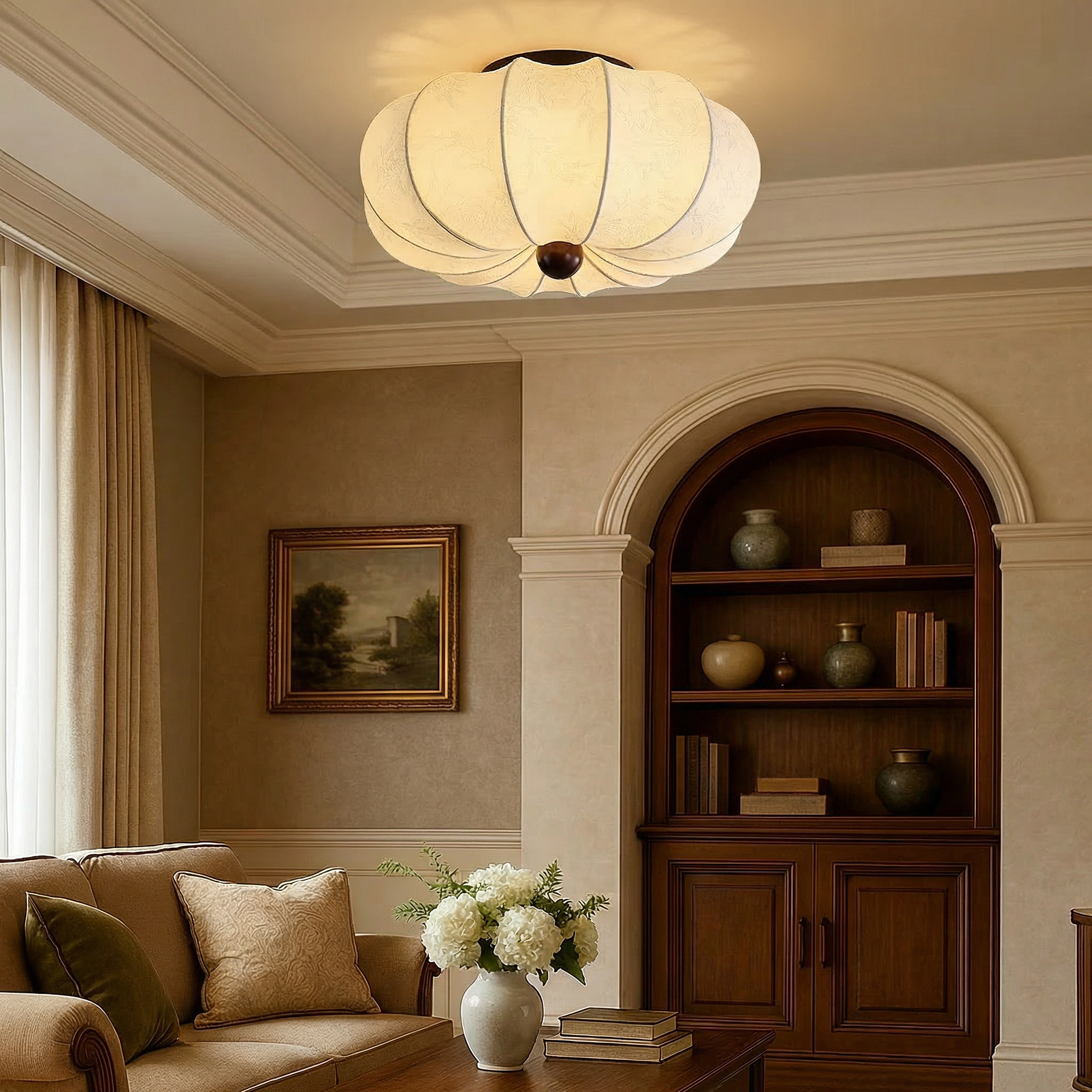 Plafón medieval de seda