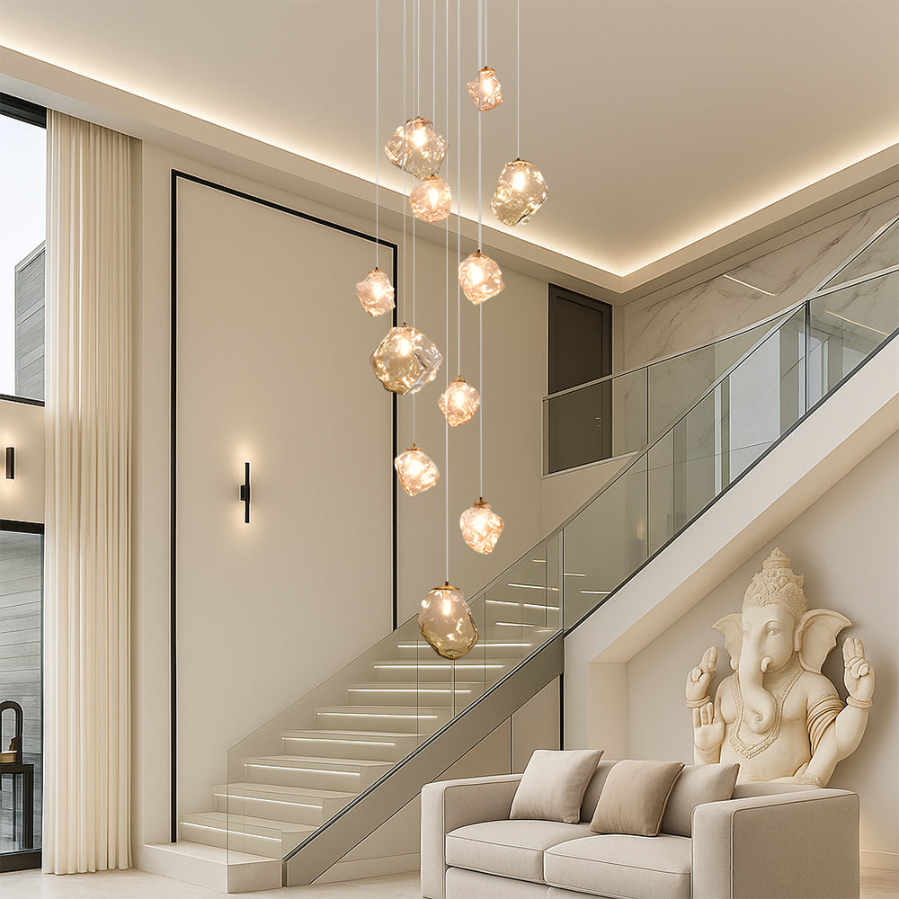 Nordic Villa Staircase Chandelier