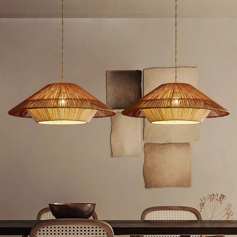 Bamboo Woven Pendant Light