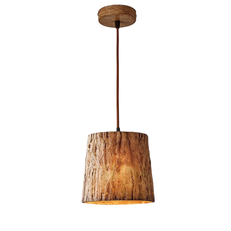 Wood Log Pendant Light