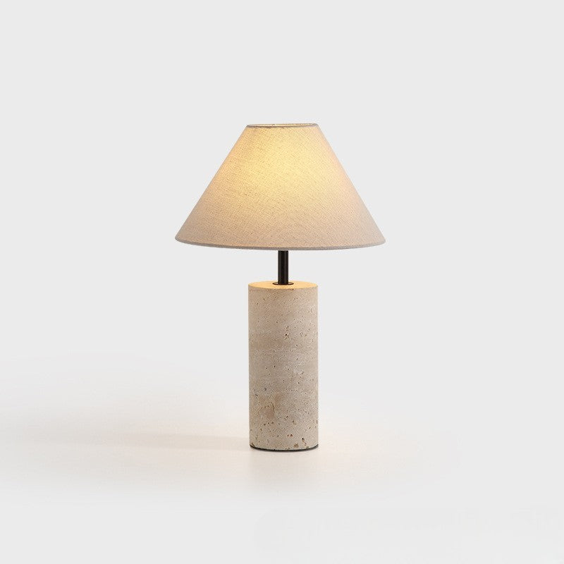 Lorie Marble + Linen Table lamp