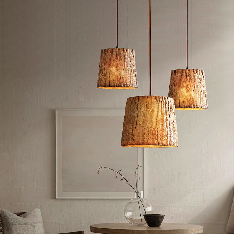 Wood Log Pendant Light