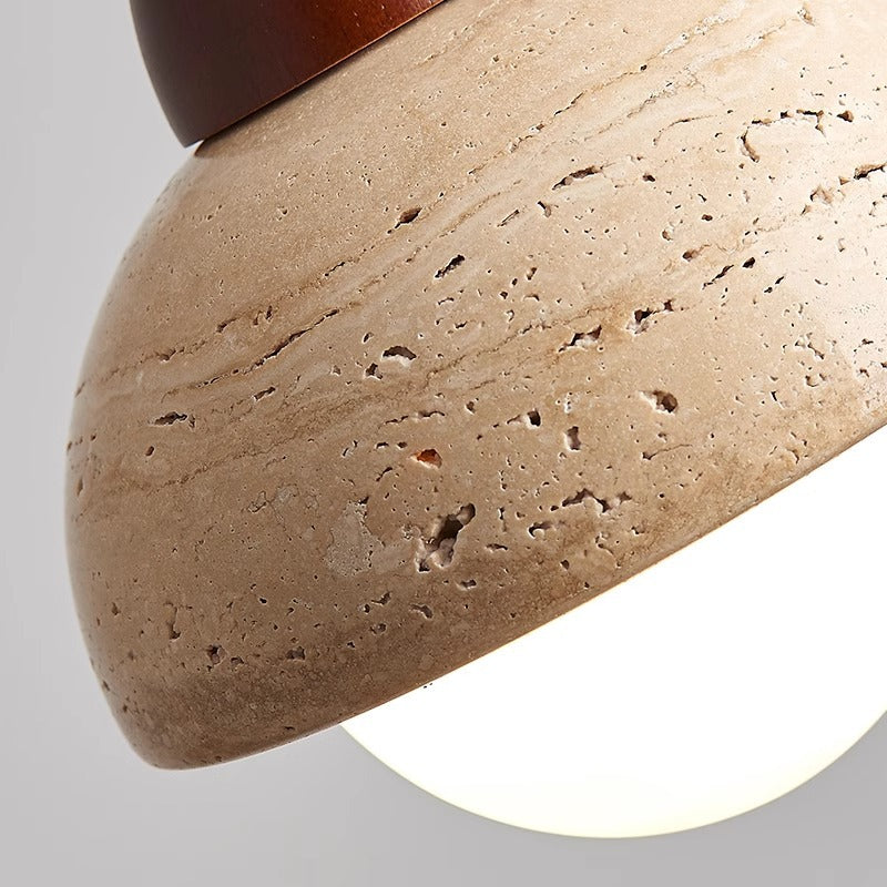 Mushroom Stone Pendant Light