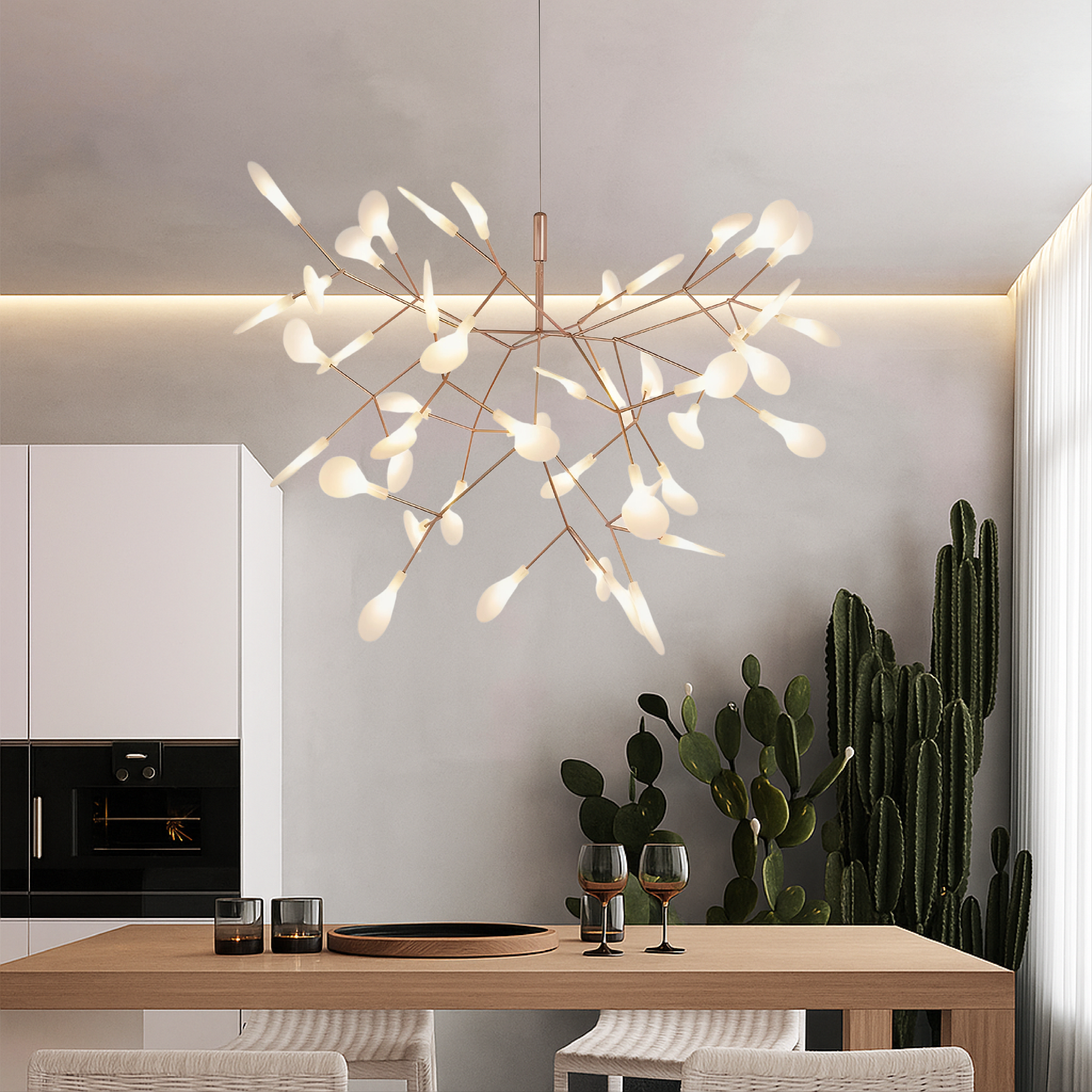 Rose Gold Firefly Pendant Light