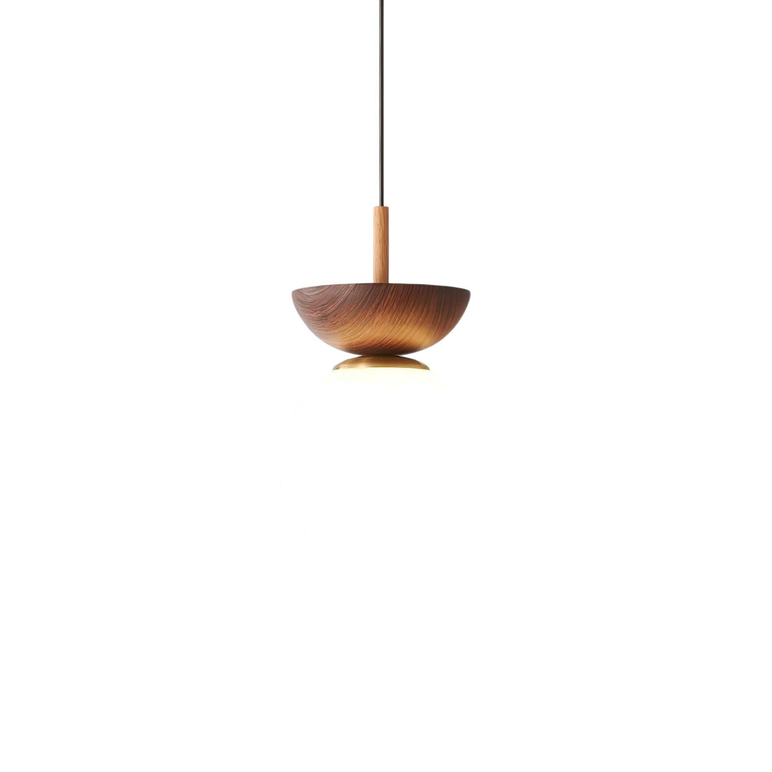 Japandi Wooden Pendant Light