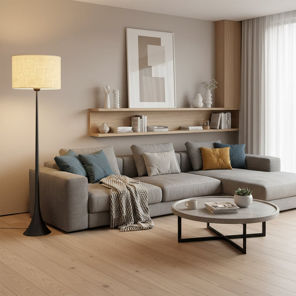 Anderos gulvlampe i silke