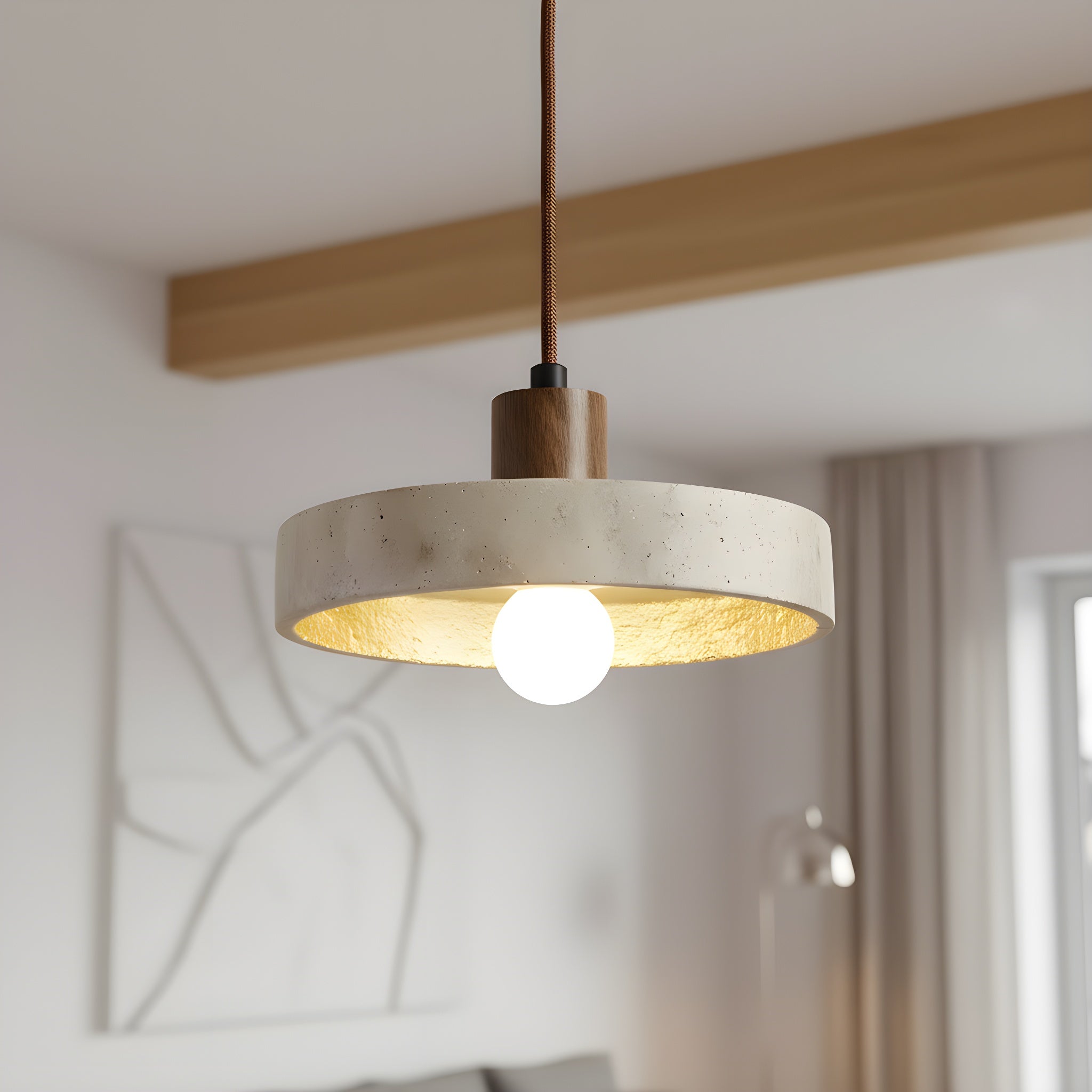 Travertine Bauhaus Pendant Light