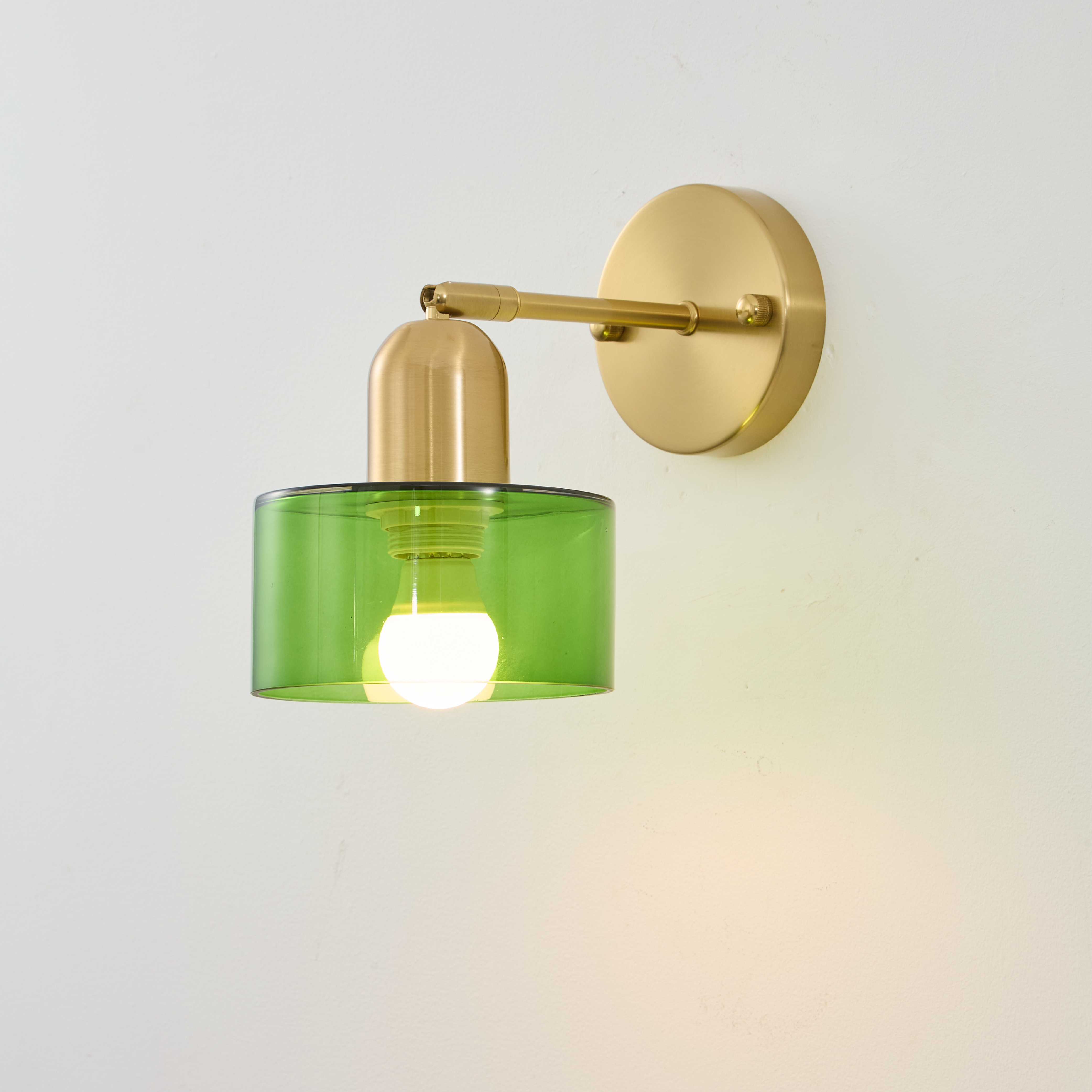Colored Glass Bauhaus Wall Light