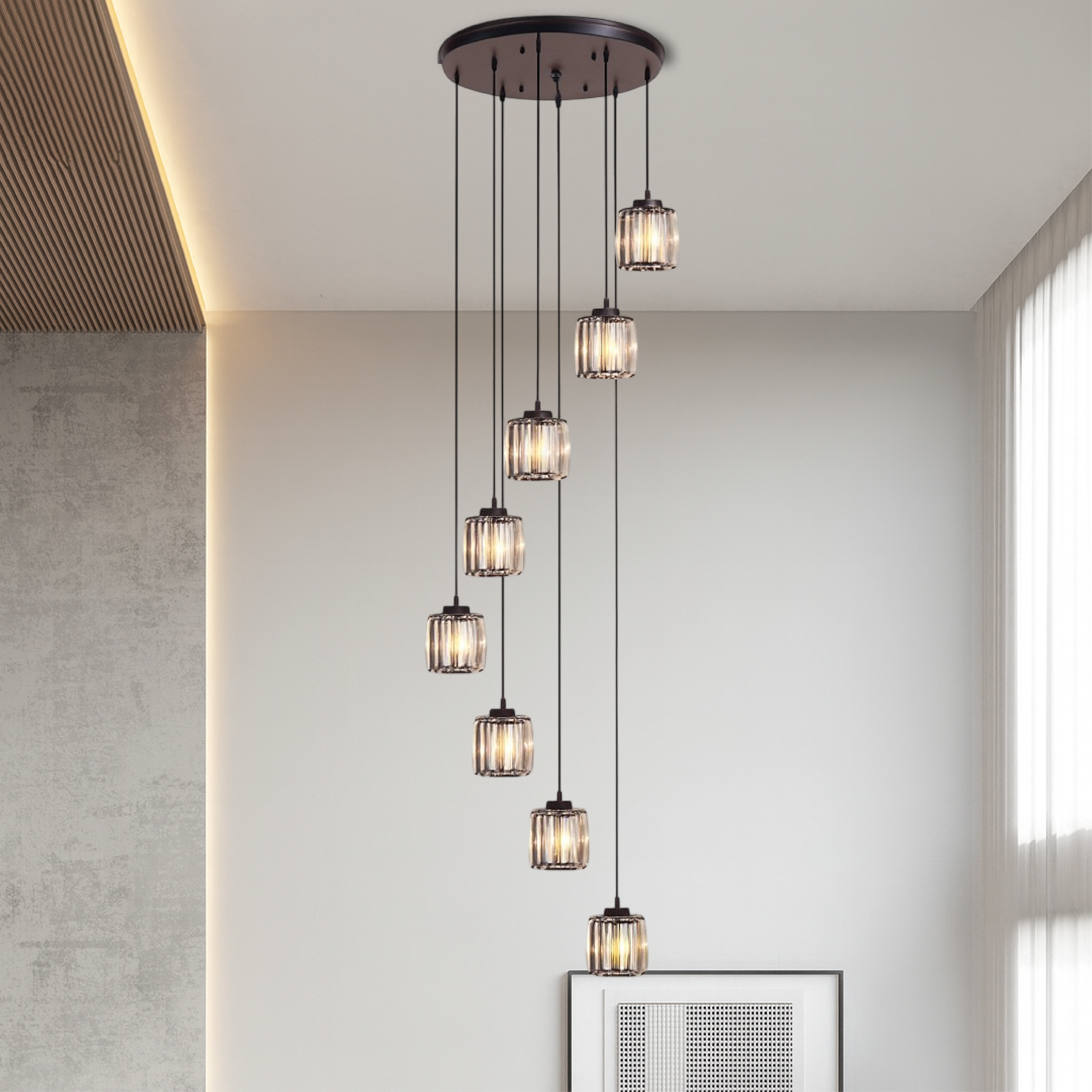 Ida Crystal Staircase Chandelier