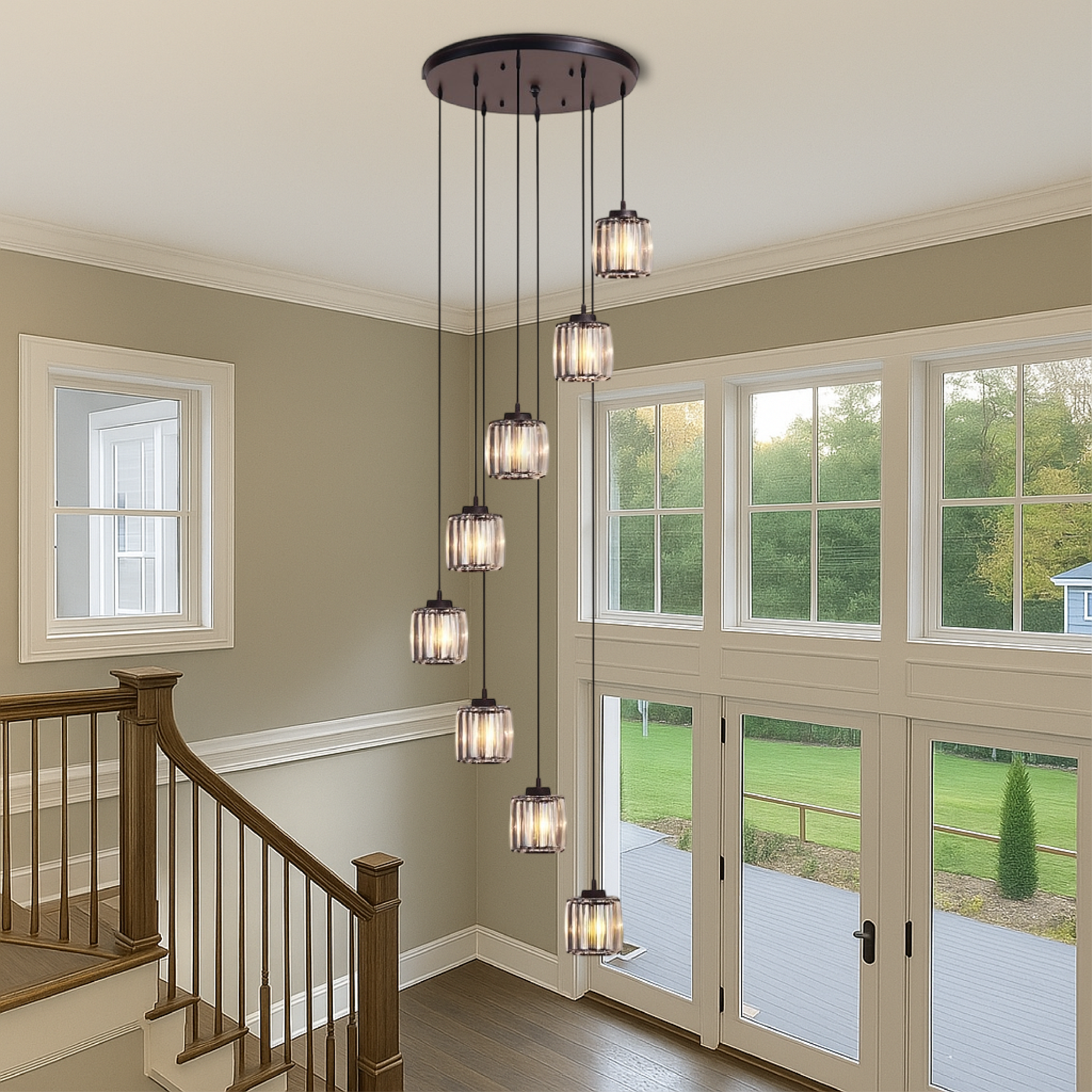 Ida Crystal Staircase Chandelier