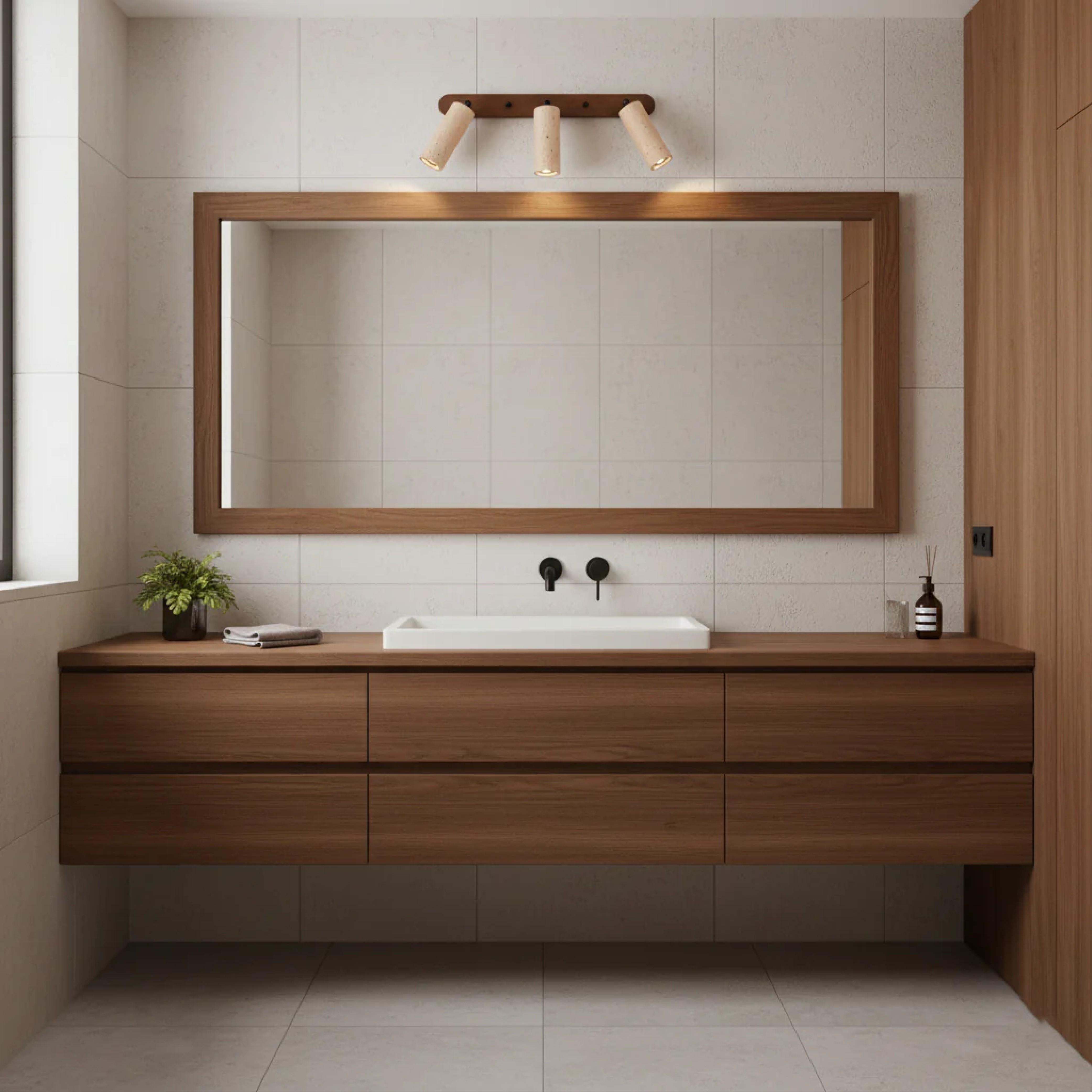 Travertine Rotatable Wall Light