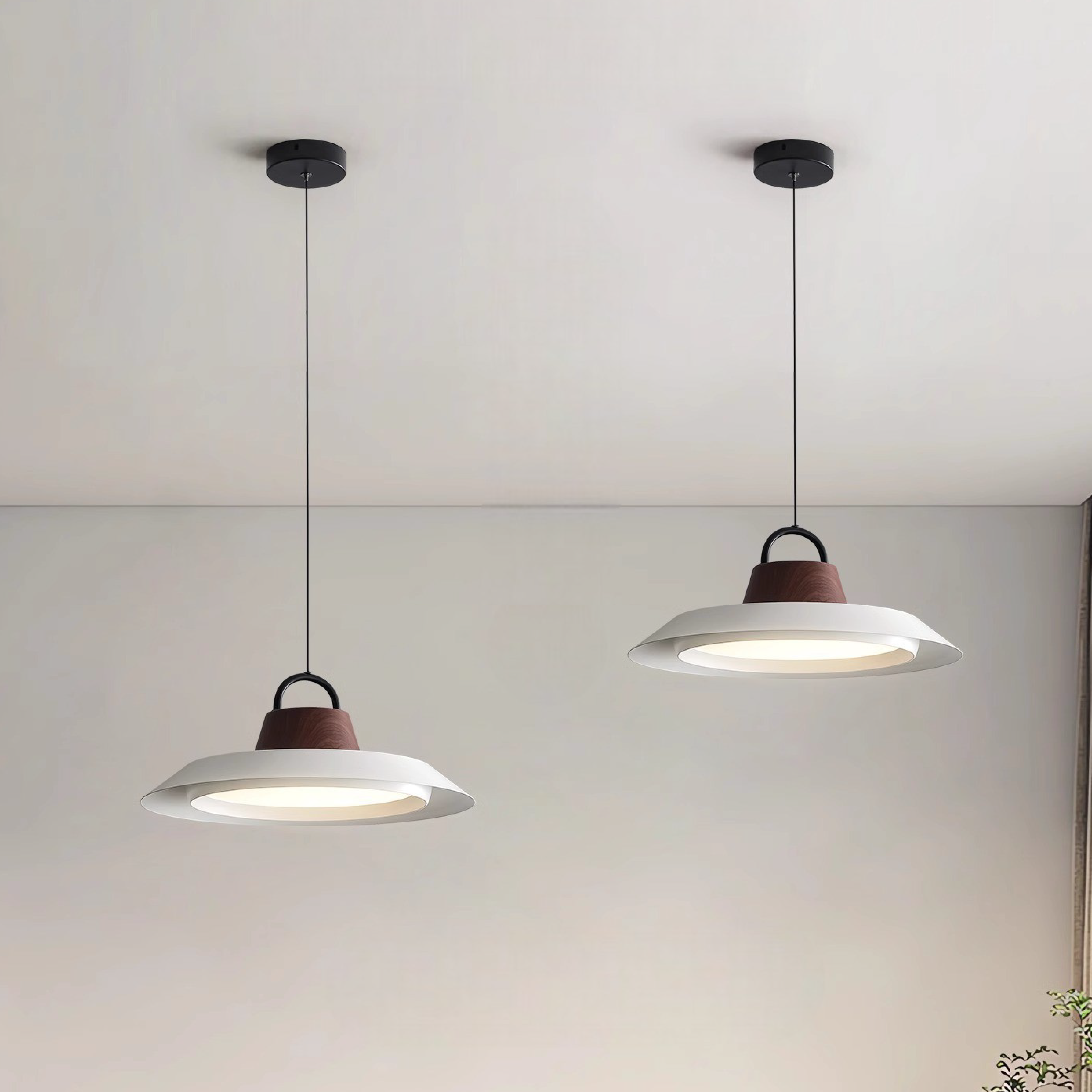 Scandinavian Wood/Metal Pendant Light