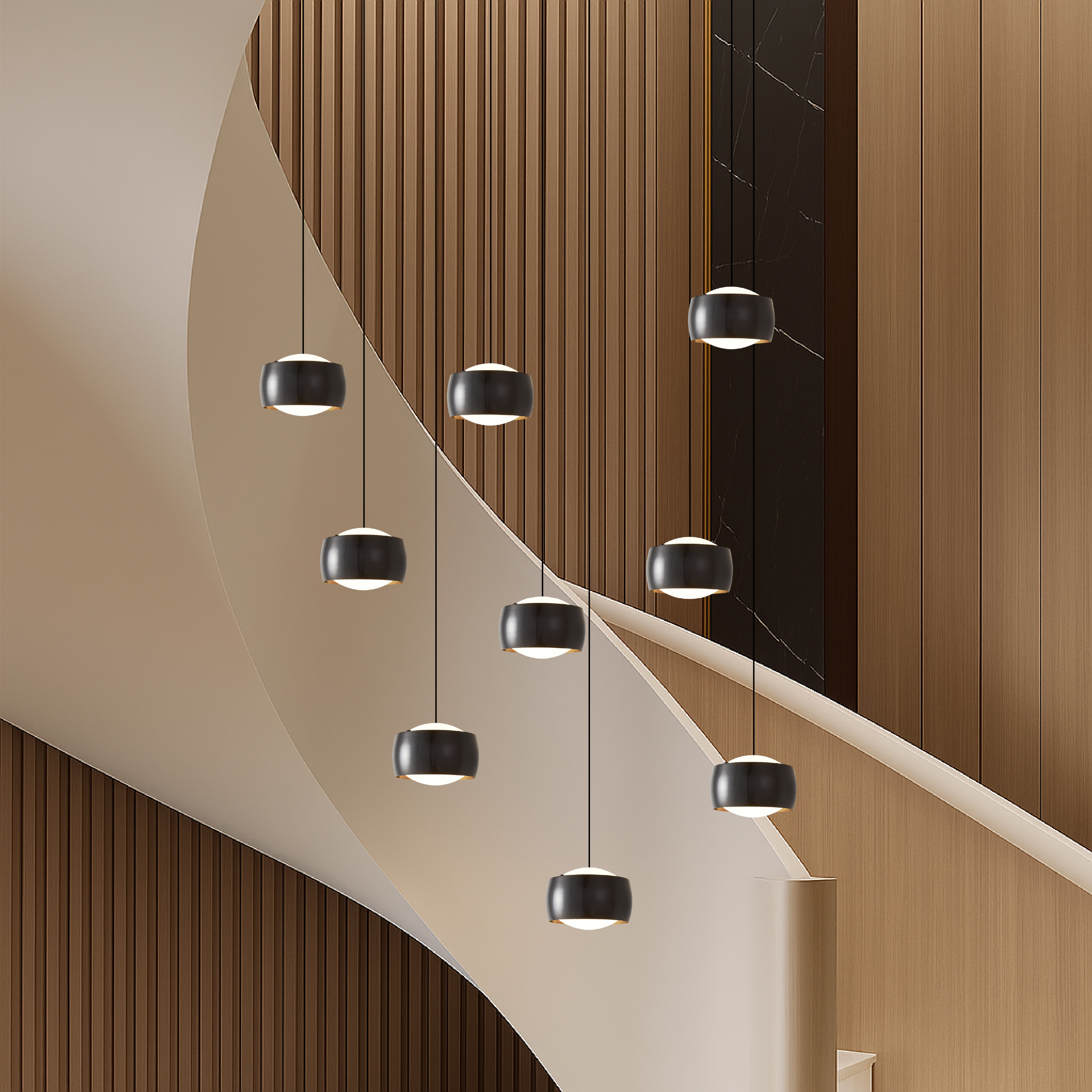 Nordic LED Staircase Chandelier