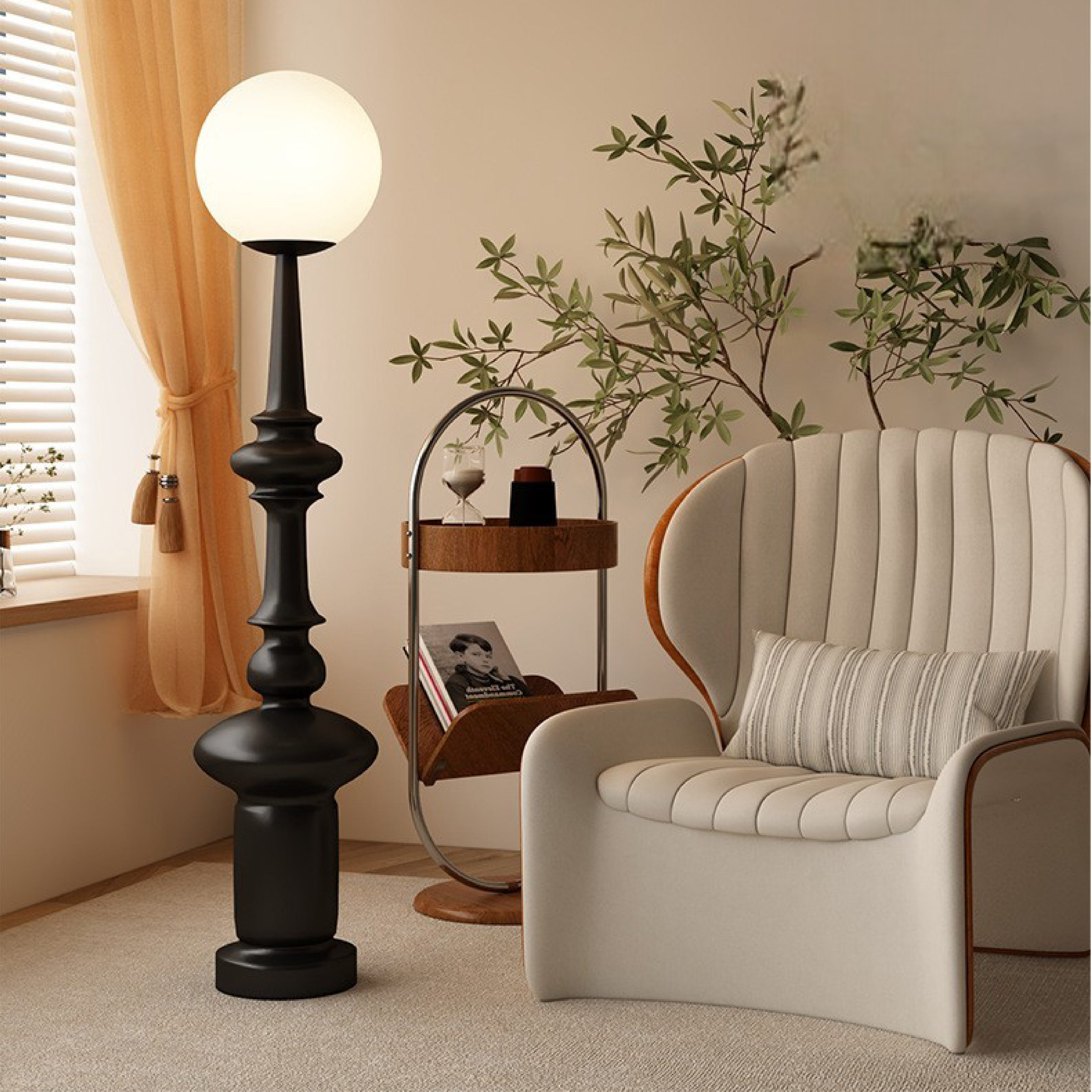 Bauhaus Black Floor Lamp