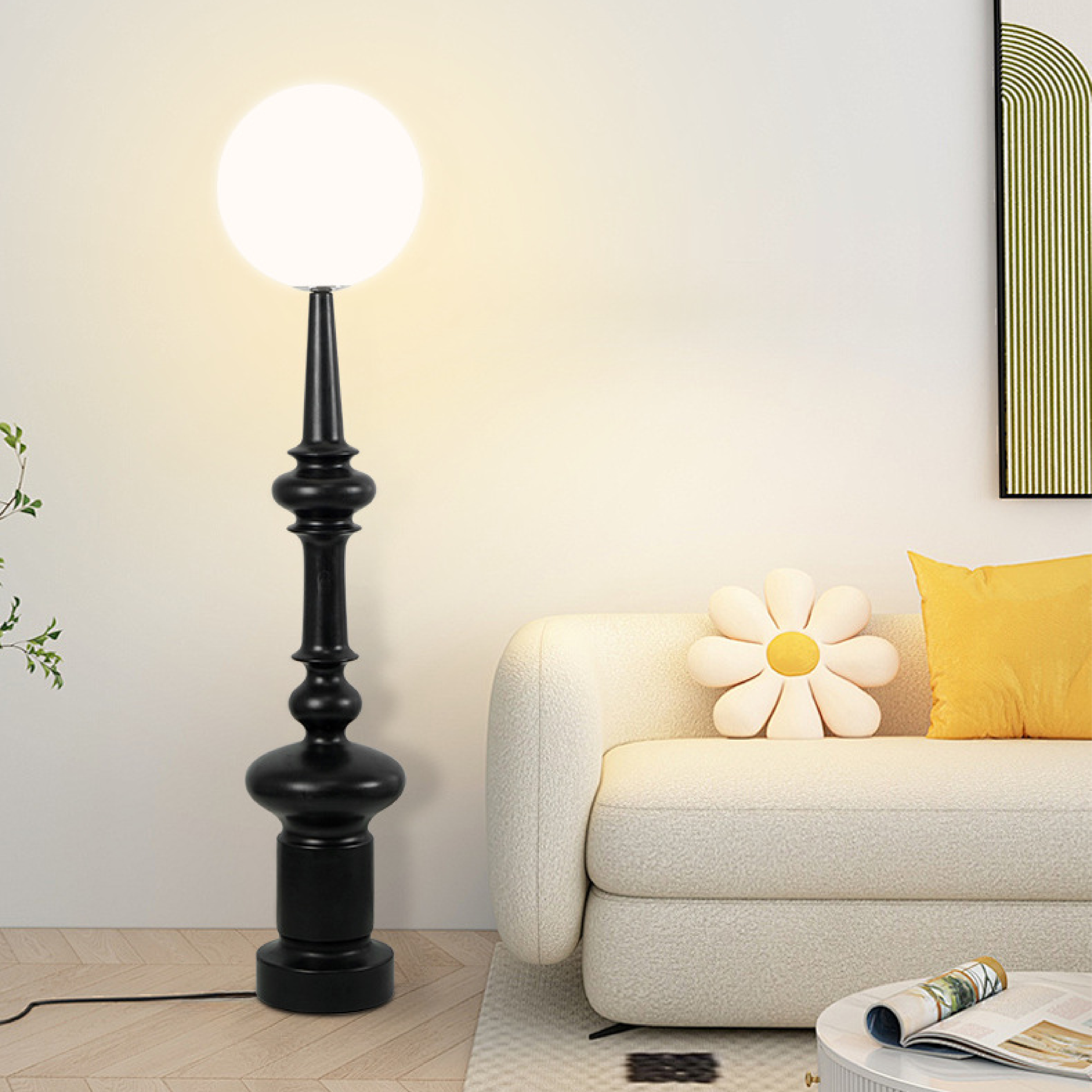 Bauhaus Black Floor Lamp