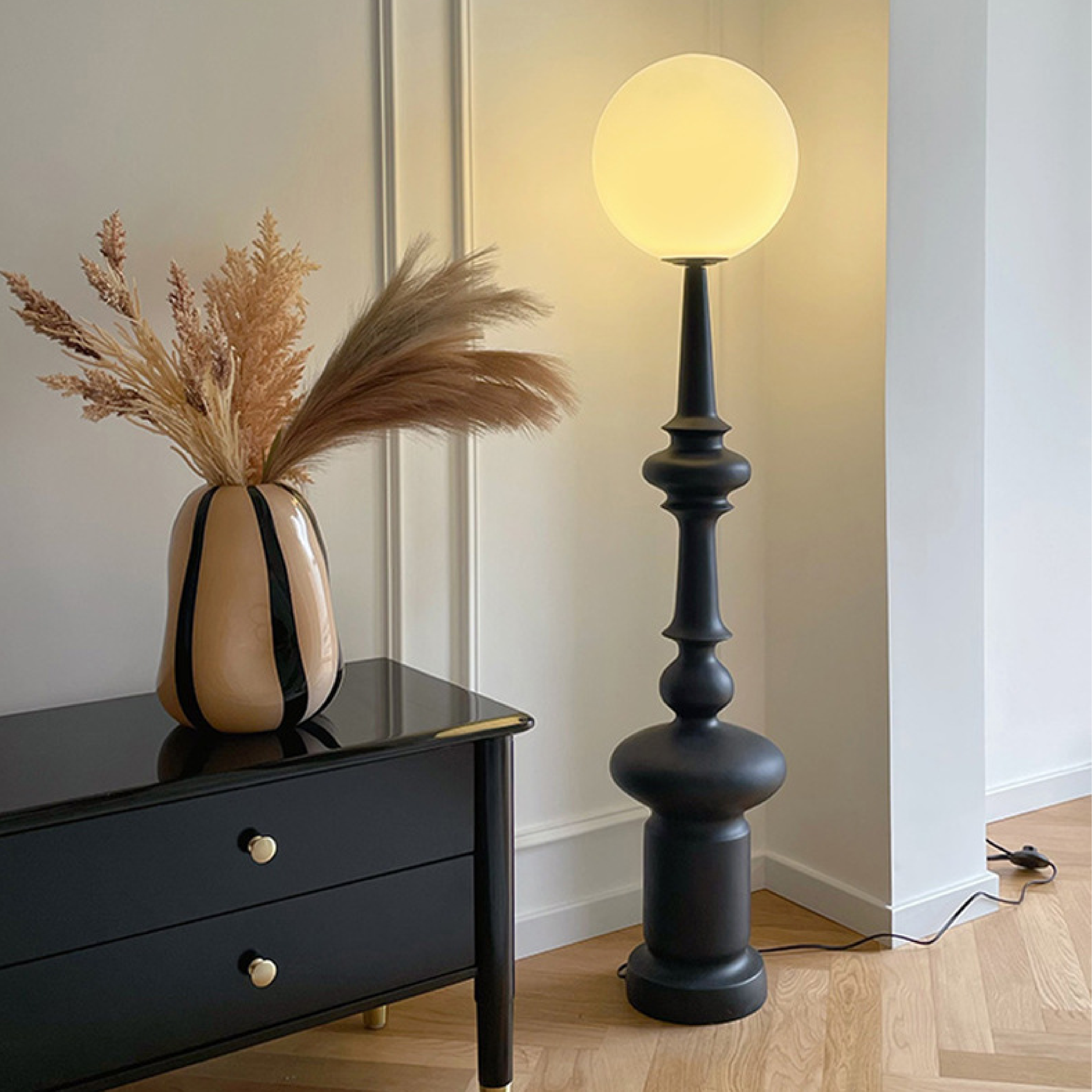Bauhaus Black Floor Lamp