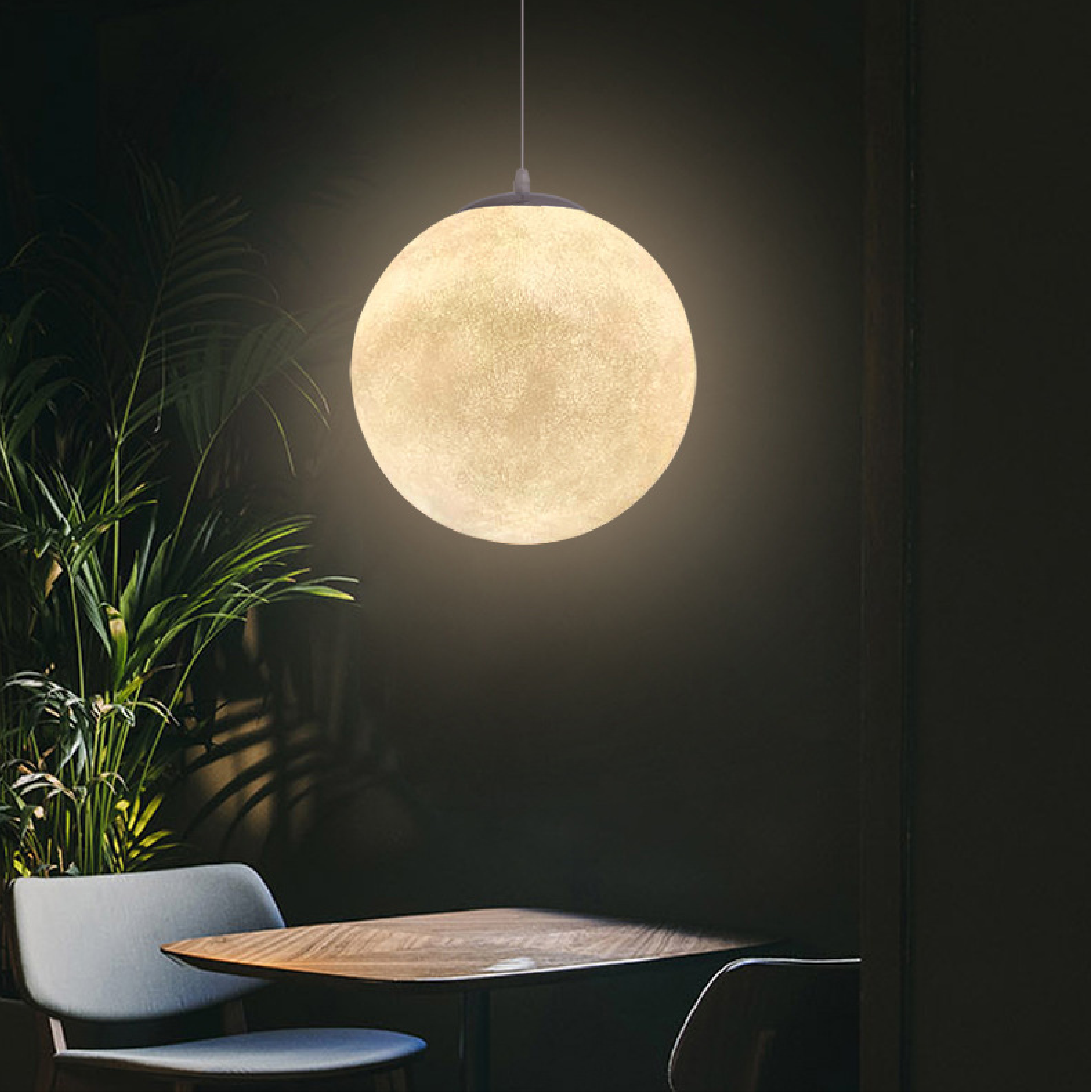 Moon Pattern Pendant Light