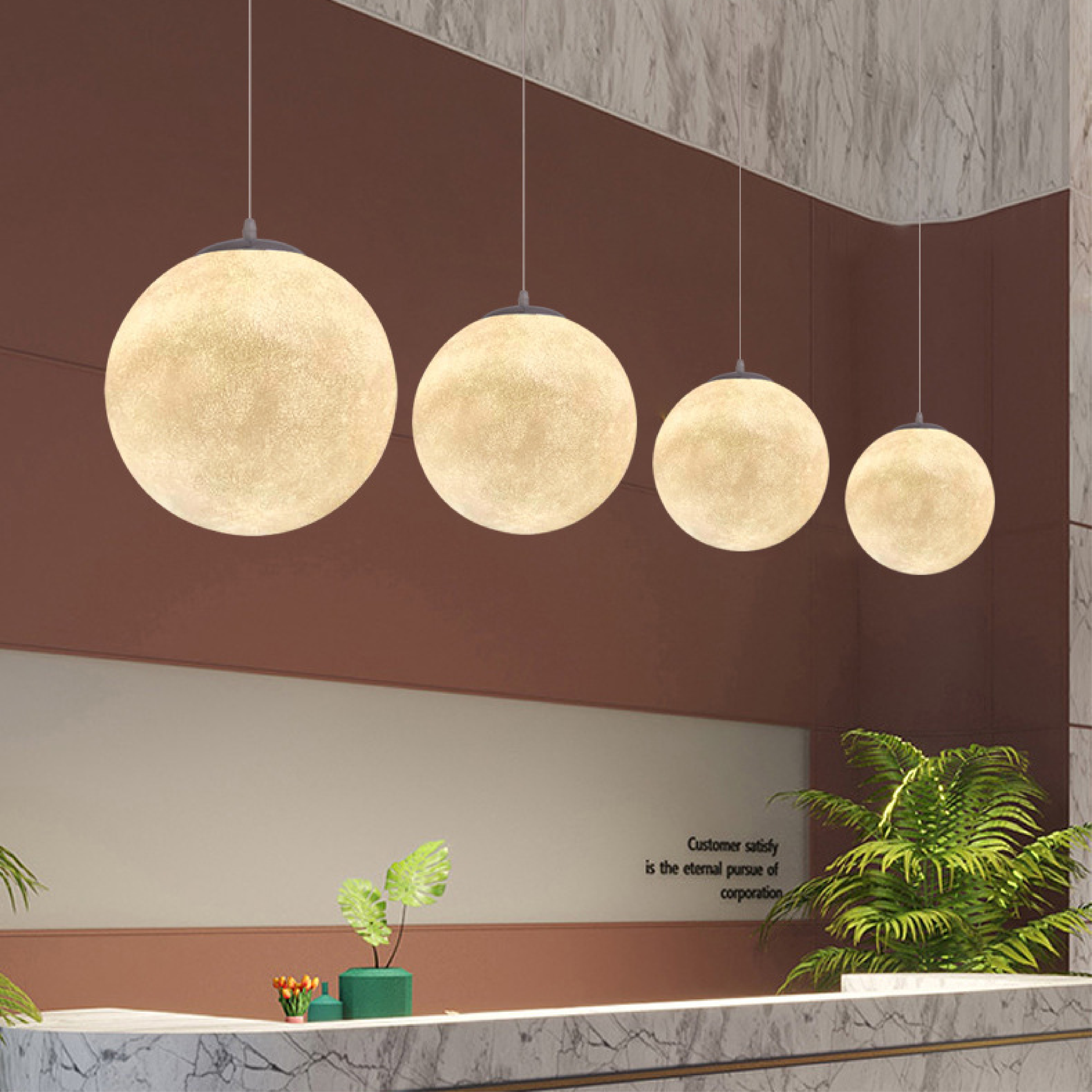 Moon Pattern Pendant Light