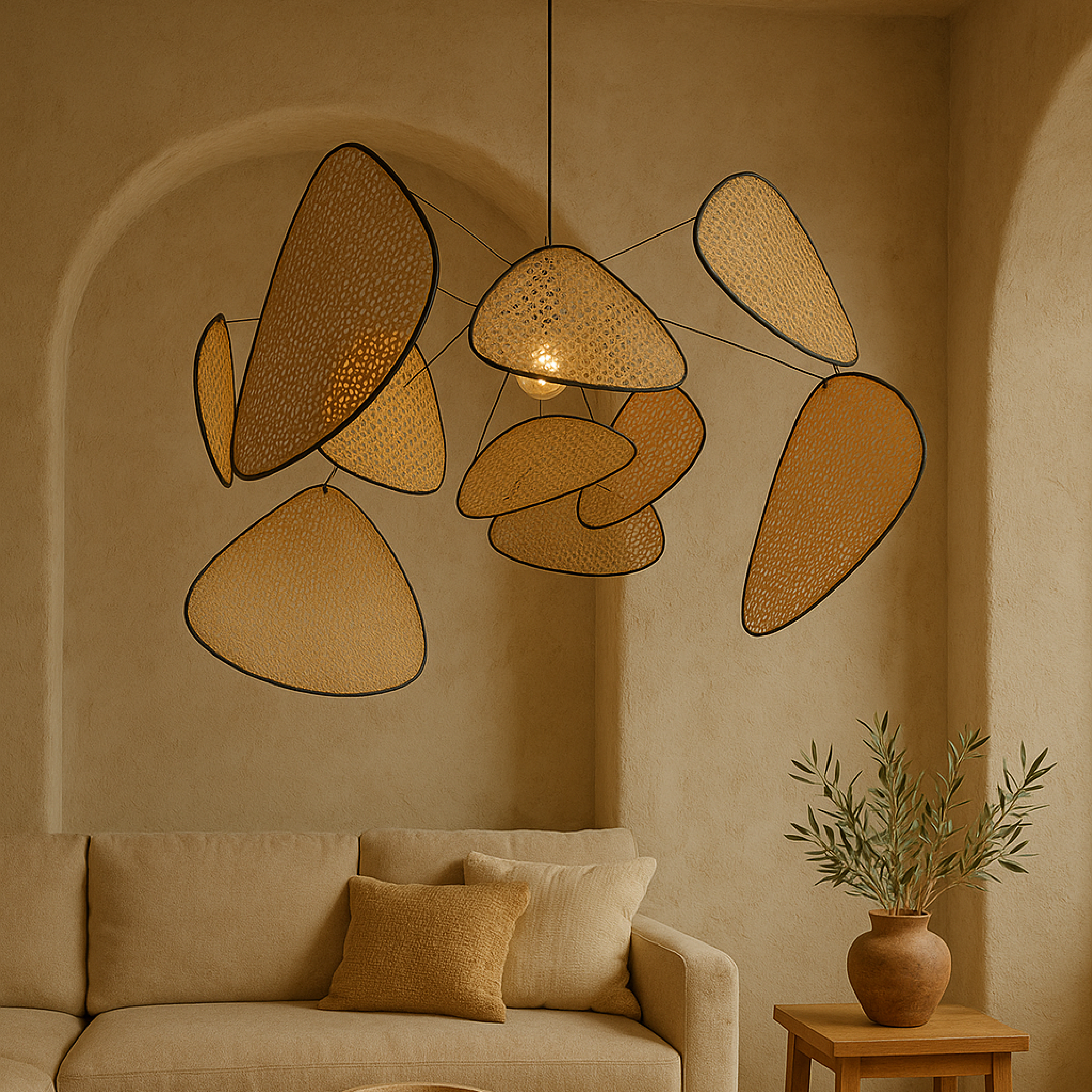 Bria's Rattan Pendant Light