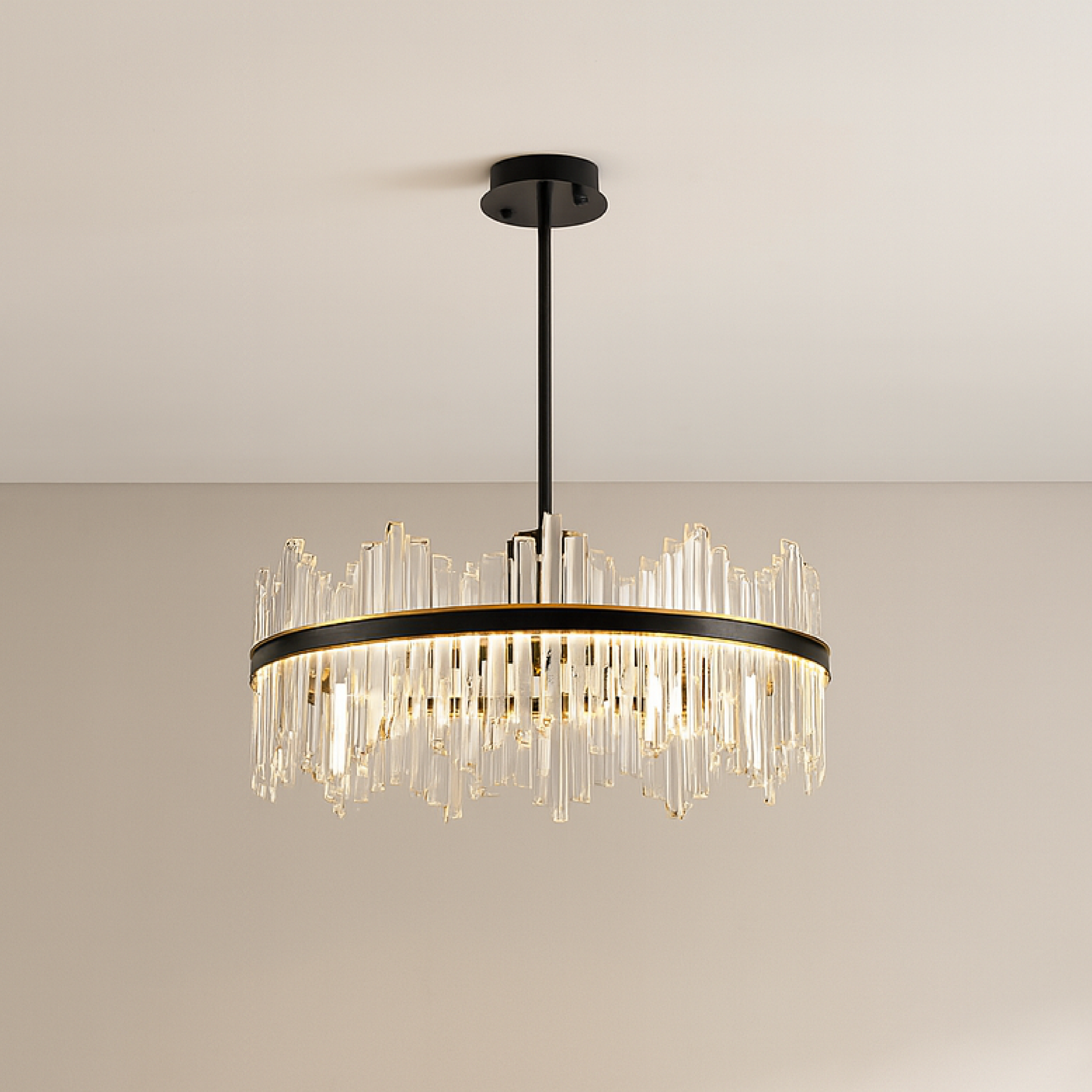 Terri Crystal Black Chandelier