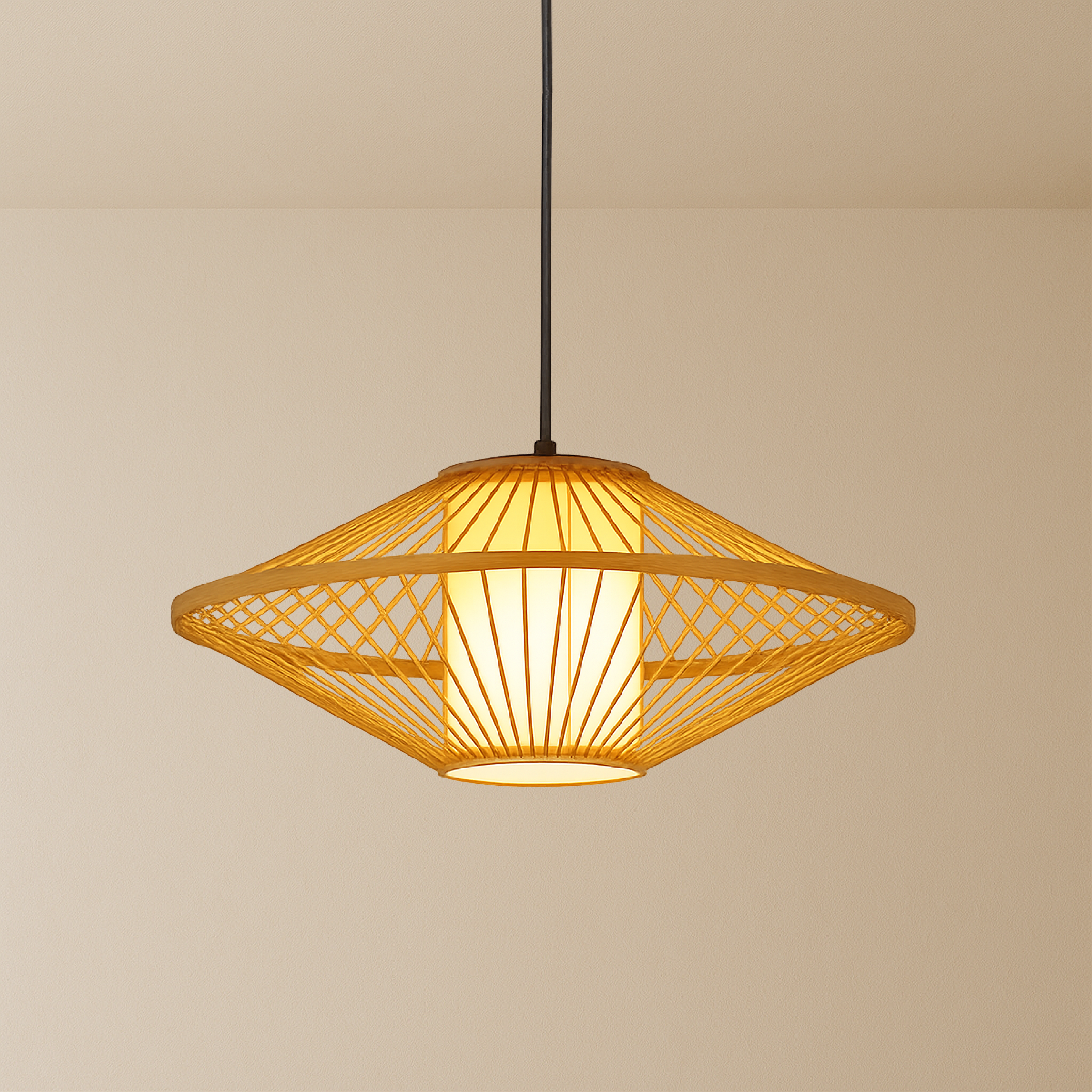Japanese Bamboo Pendant Light