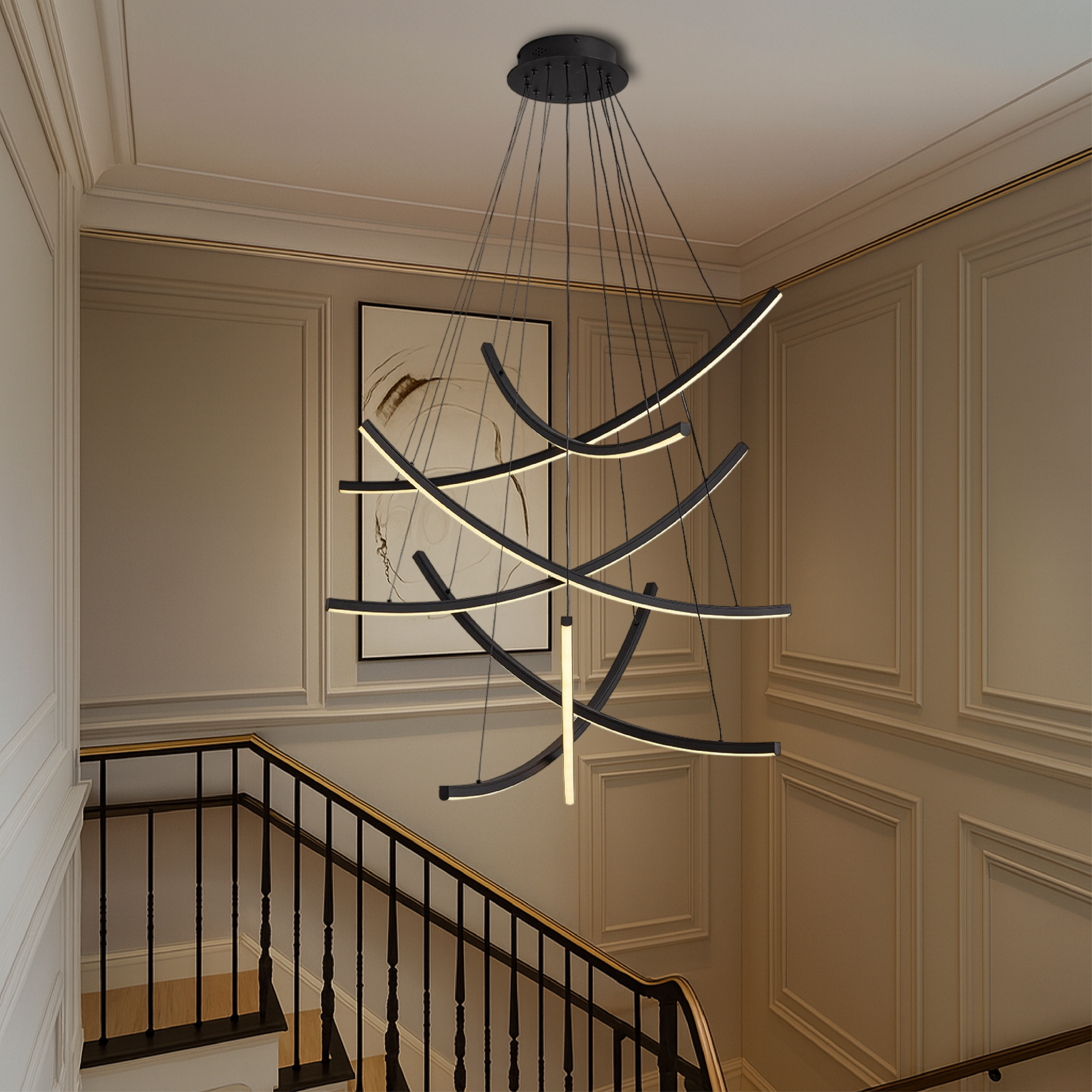 Rella Nordic Staircase Chandelier