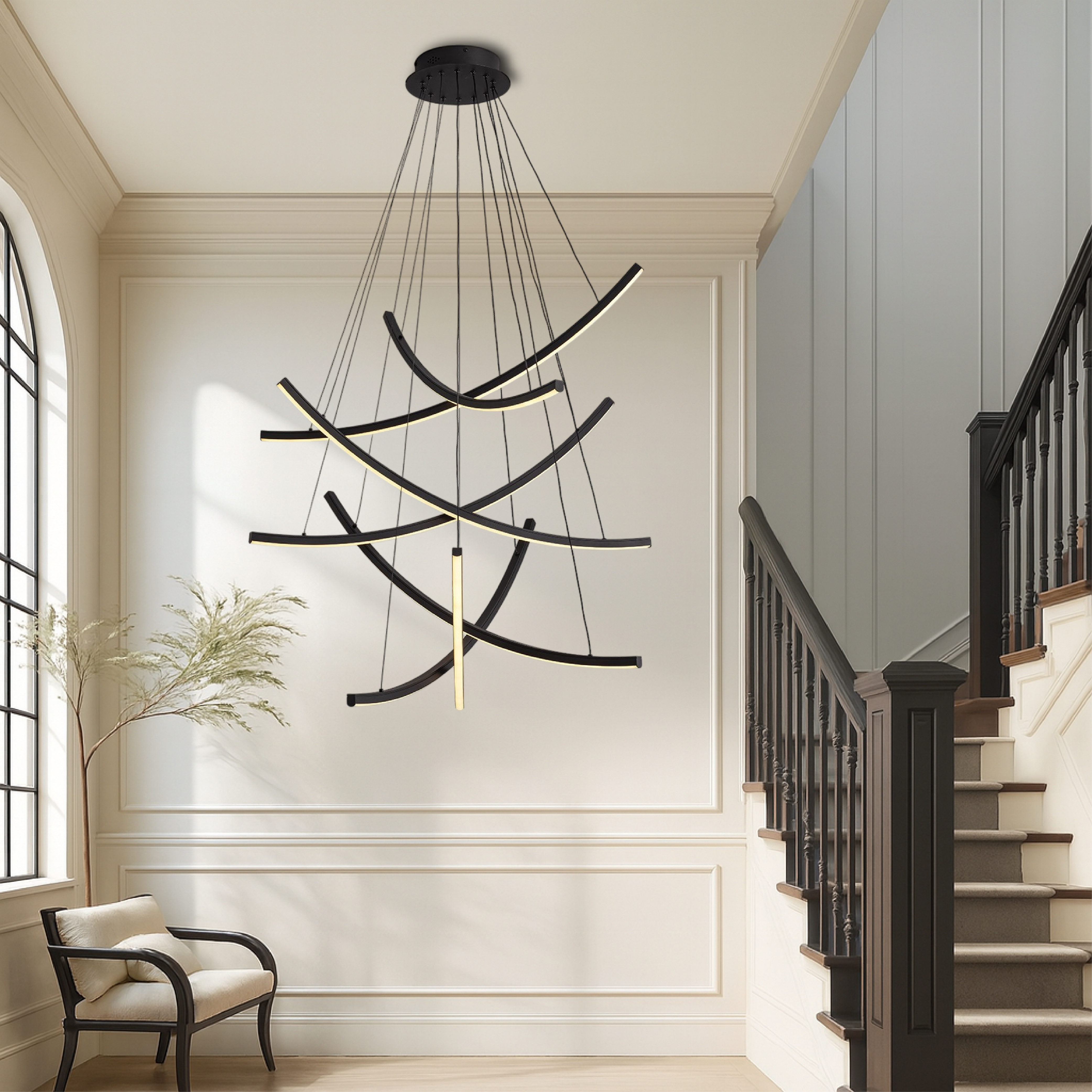 Rella Nordic Staircase Chandelier