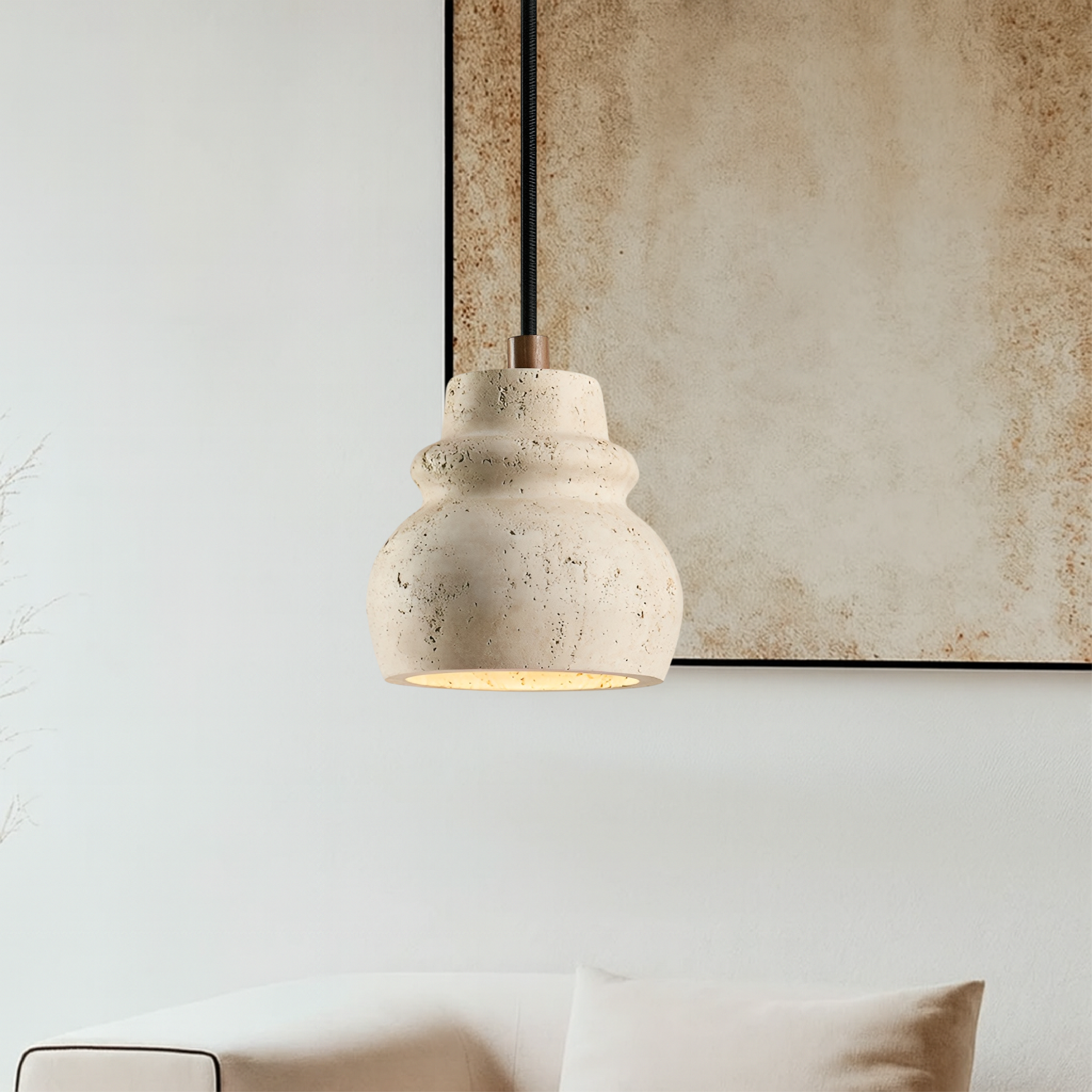 Trisu Travertine Pendant Light