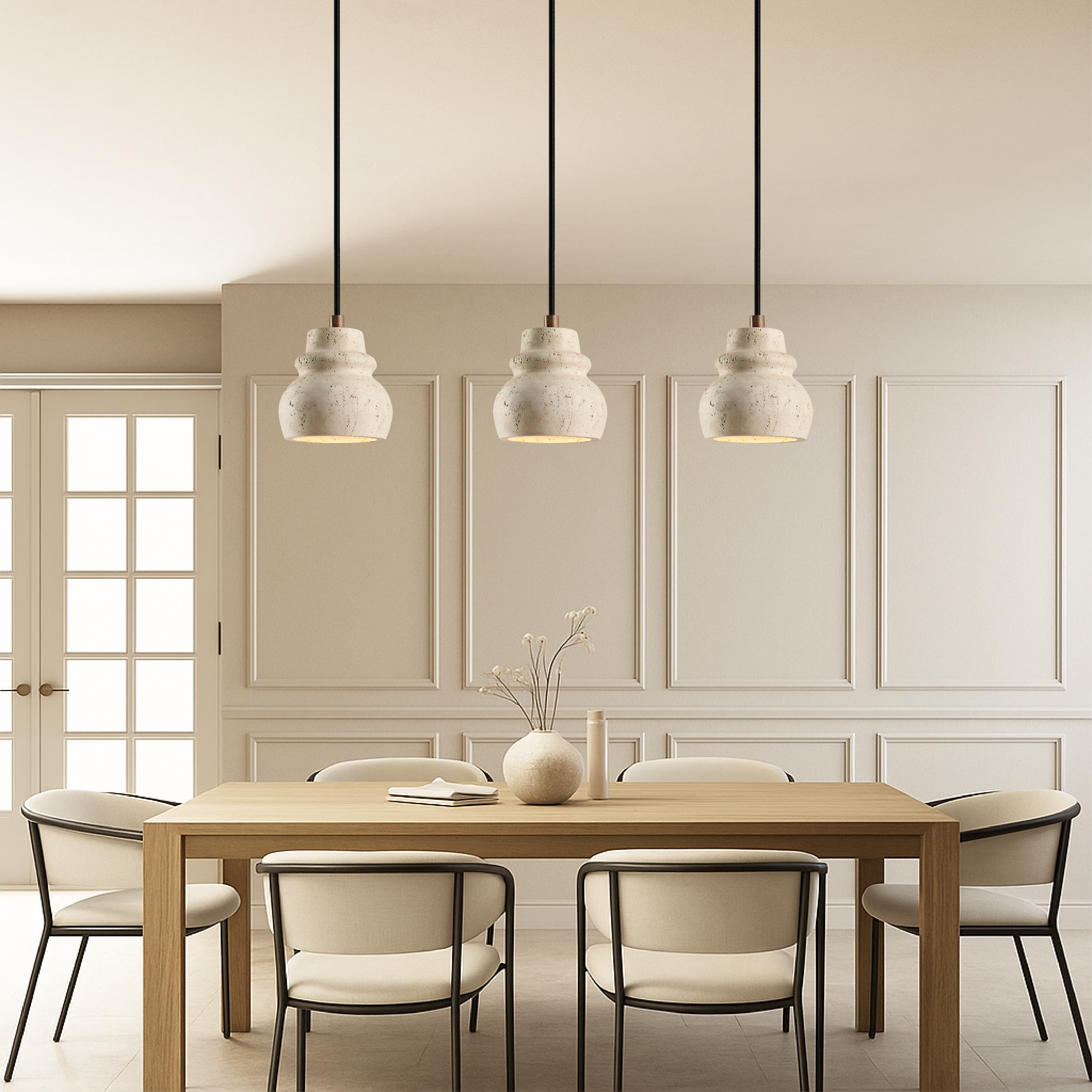 Trisu Travertine Pendant Light