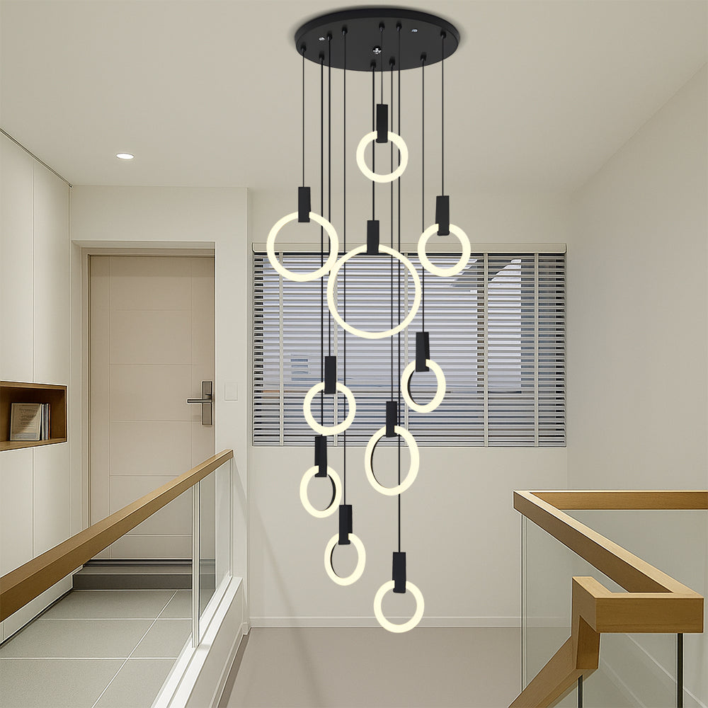 7/10 Rings Staircase Chandelier
