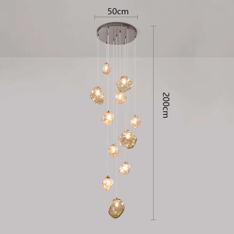 Nordic Villa Staircase Chandelier