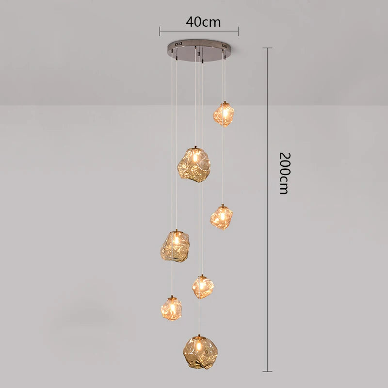 Nordic Villa Staircase Chandelier