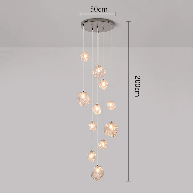Nordic Villa Staircase Chandelier